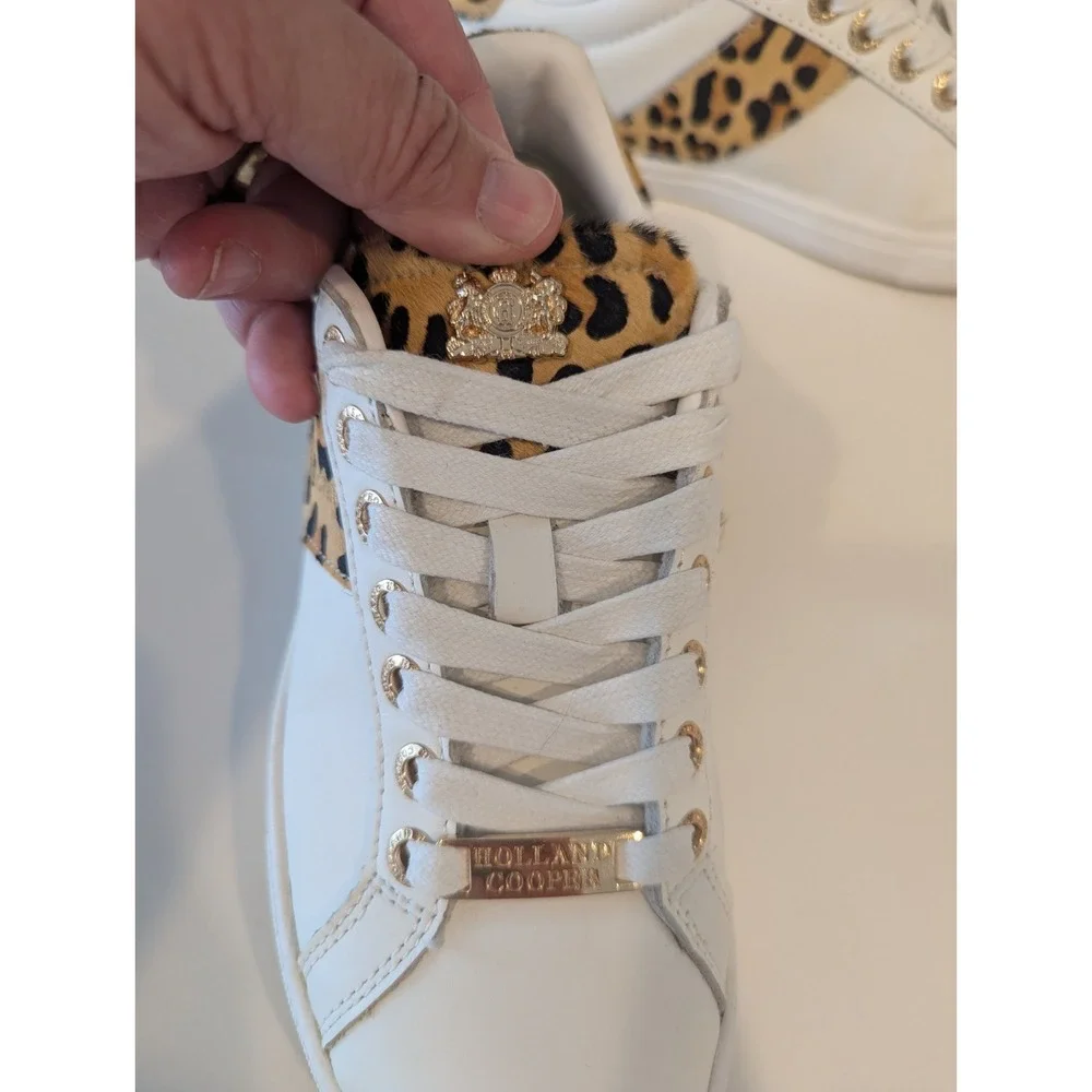 Holland Cooper Knightsbridge Court Trainer Size UK 3 Us 5-5.5 Sneakers Leopard